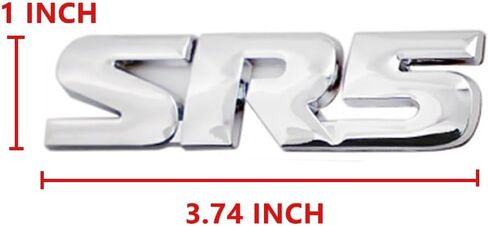 2X SR5 شعار 4X4 سيارة الجانب الحاجز الخلفي الباب الخلفي ملصق معدني شارة مناسبة لتاكوما (فضي) in Kuwait