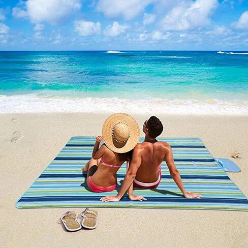 Picnic Blanket|Beach Mat|Picnic Blanket for Indoor and Outdoor, 80" x 57" Sandproof Waterproof Larger Mat for Beach, Travel, Camping, Hiking, Park Grass,Handy Mat Tote, Foldable. (Red Plaids) in Saudi Arabia