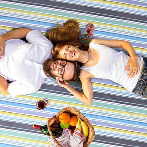Picnic Blanket|Beach Mat|Picnic Blanket for Indoor and Outdoor, 80" x 57" Sandproof Waterproof Larger Mat for Beach, Travel, Camping, Hiking, Park Grass,Handy Mat Tote, Foldable. (Red Plaids) in Saudi Arabia