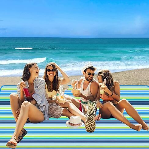 Picnic Blanket|Beach Mat|Picnic Blanket for Indoor and Outdoor, 80" x 57" Sandproof Waterproof Larger Mat for Beach, Travel, Camping, Hiking, Park Grass,Handy Mat Tote, Foldable. (Red Plaids) in Saudi Arabia