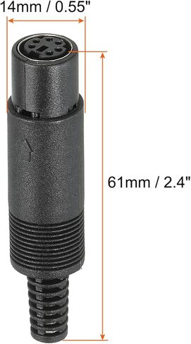 PATIKIL S-Video DIN Mini Female Socket 6 Pin Signal Transmission for TV, DVD Player Pack of 2 in Kuwait