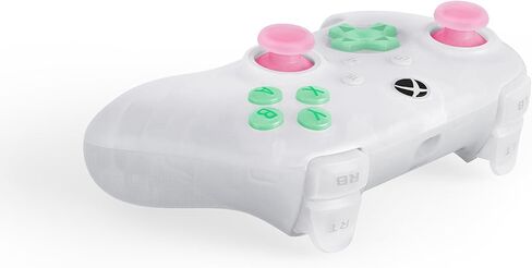 وحدة تحكم سلكية Mini Mini Mini 8Bitdo مع Xbox مع RGB Fire Fire Ring ، Hall Effect Bownsticks ومشغلات ، لسلسلة Xbox X | S ، Xbox One ، Windows 10/11 - مرخص رسميًا (وردي شفاف) in Kuwait