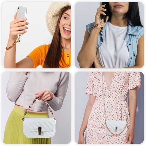 Phone Wrist Strap Detachable Phone Charm Metal Phone Lanyard Wristlet Keychain for Women With Clear Tether Tabs in Kuwait
