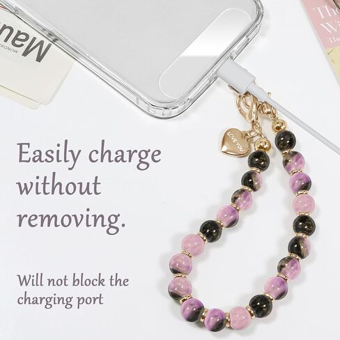 Phone Wrist Strap Detachable Phone Charm Metal Phone Lanyard Wristlet Keychain for Women With Clear Tether Tabs in Kuwait