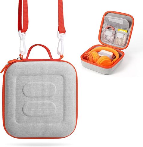 حالة صلبة متوافقة مع yoto mini Kids Audio Music Player & yoto سماعة رأس ، حالة تخزين السفر للأطفال يلعب بطاقات Audiobook Cards ، Orange in Kuwait