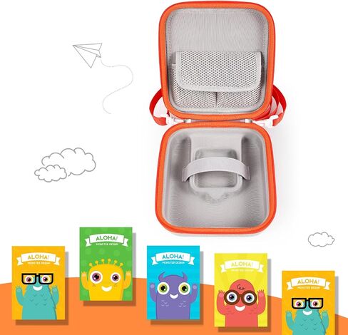 حالة صلبة متوافقة مع yoto mini Kids Audio Music Player & yoto سماعة رأس ، حالة تخزين السفر للأطفال يلعب بطاقات Audiobook Cards ، Orange in Kuwait