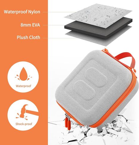 حالة صلبة متوافقة مع yoto mini Kids Audio Music Player & yoto سماعة رأس ، حالة تخزين السفر للأطفال يلعب بطاقات Audiobook Cards ، Orange in Kuwait