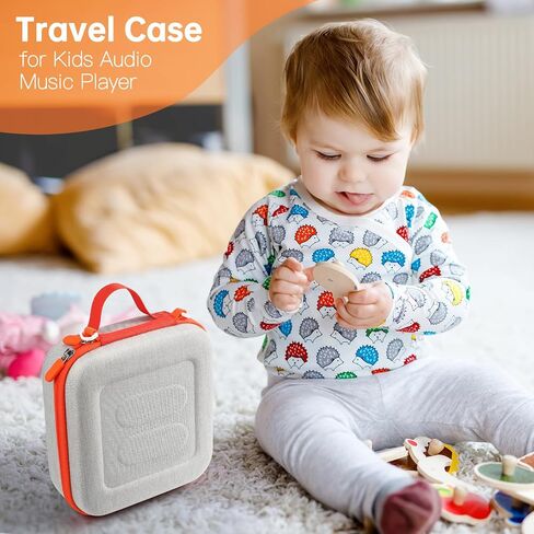 حالة صلبة متوافقة مع yoto mini Kids Audio Music Player & yoto سماعة رأس ، حالة تخزين السفر للأطفال يلعب بطاقات Audiobook Cards ، Orange in Kuwait