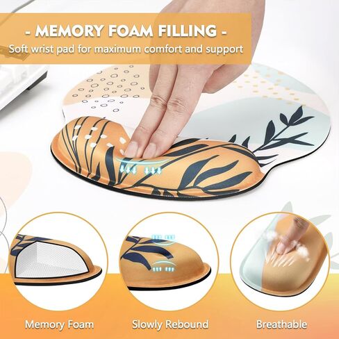 Mouse Pad and Keyboard Wrist Rest - Wrist Rest for Computer Keyboard, Ergonomic Mouse Pad & Keyboard Pad, Memory Foam Wrist Support for Comfy Typing (Mouse pad Set, Classic Black) in Kuwait