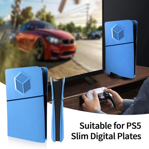 غطاء اللوحة الوجه لغطاء PS5 Slim Digital Faceplates مع فتحات صدمة صدمية مقاومة للصدمات. in Kuwait