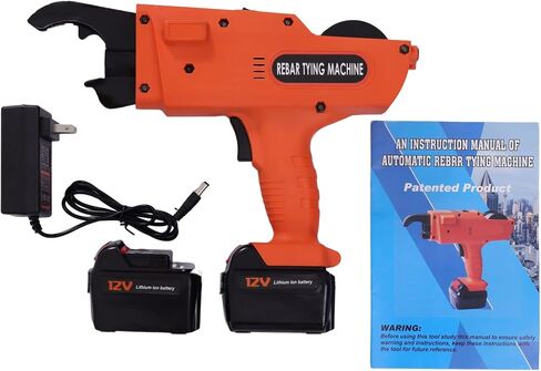 8mm-34mm Tier Tying Machine Automatic Rebar Tier Tying Machine Electric Reinforcing Rebar Tier Gun (Orange) in Kuwait
