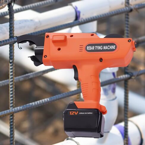 8mm-34mm Tier Tying Machine Automatic Rebar Tier Tying Machine Electric Reinforcing Rebar Tier Gun (Orange) in Kuwait