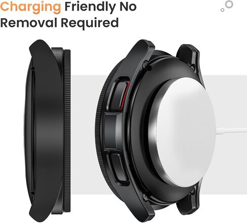 [2+2+3 Pack] Goton 3 in 1 for Samsung Galaxy Watch Ultra 47mm 2024 Case Screet Screatester ، HD Glass Screen Protector Hard PC Case Ring Fin in Kuwait