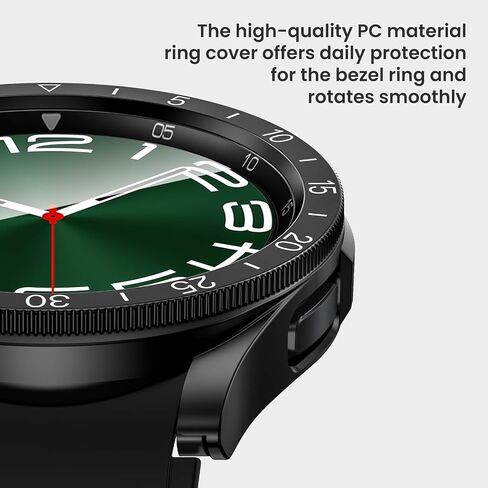 [2+2+3 Pack] Goton 3 in 1 for Samsung Galaxy Watch Ultra 47mm 2024 Case Screet Screatester ، HD Glass Screen Protector Hard PC Case Ring Fin in Kuwait