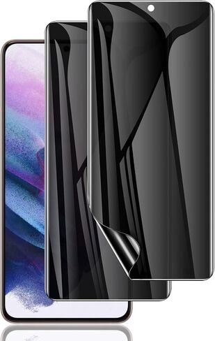 Lywhl 2 Pack for Samsung Galaxy S22 Ultra Privacy Screen Protector ، Full Full Full Full Film for Galaxy S22 Ultra 5G 6.8 "، [دعم قارئ بصمات الأصابع] إطار تثبيت سهل - أسود in Kuwait