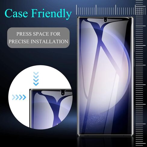 Lywhl 2 Pack for Samsung Galaxy S22 Ultra Privacy Screen Protector ، Full Full Full Full Film for Galaxy S22 Ultra 5G 6.8 "، [دعم قارئ بصمات الأصابع] إطار تثبيت سهل - أسود in Kuwait