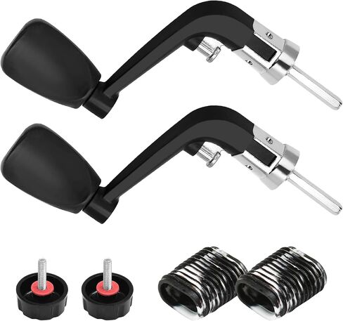 2PCS Fishing Handles Spinning Reel Knob Replacement, Black Rubber Handle Fishing Reel Grip with 2 Screw Caps and 2 Washers for 1000-4000 Series in Kuwait