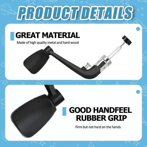 2PCS Fishing Handles Spinning Reel Knob Replacement, Black Rubber Handle Fishing Reel Grip with 2 Screw Caps and 2 Washers for 1000-4000 Series in Kuwait
