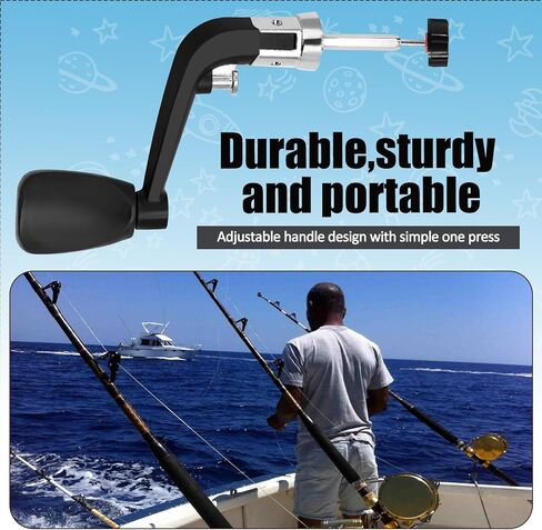 2PCS Fishing Handles Spinning Reel Knob Replacement, Black Rubber Handle Fishing Reel Grip with 2 Screw Caps and 2 Washers for 1000-4000 Series in Kuwait