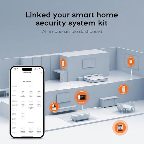 نظام الإنذار لأمن المنزل ، نظام الأمان اللاسلكي مع شاشة Fulltouch 4.3 "متوافقة مع Alexa و Google للمنزل ، Flat in Kuwait