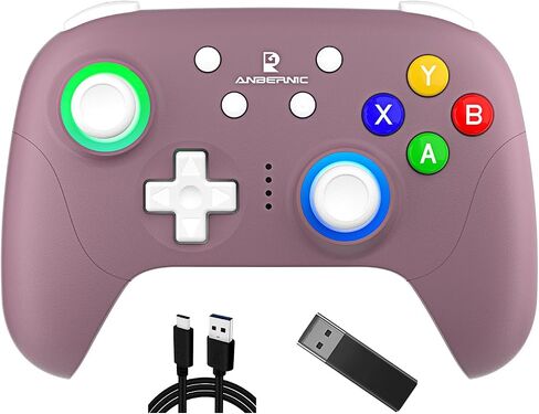 Daxceirf RG P01 Retro Games Controller Bluetooth اللاسلكي ، لوحة ألعاب سلكية مع قاعة تأثير عصا التحكم/القاعة تحطيم التحكم في ضوء التحكم RGP01 Xbox لجهاز الكمبيوتر ، البخار ، Android (بيج وايت) in Kuwait