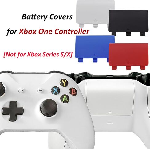 4 قطع غطاء خلفي للبطارية لجهاز تحكم Xbox One/One S/One X [ليس لجهاز Xbox Series X/S]، أغطية خلفية للبطارية لجهاز تحكم Xbox One، باب غطاء بطارية بديل متوافق مع Xbox One (أبيض) in Kuwait