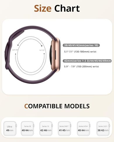 Sunnywoo براءات الاختراع ، فرق رياضية متوفرة مع فرق ساعة Apple للنساء 40 مم 42 مم 42 مم 38 مم ، 44 مم 45 مم 46 مم 49 مم ، وأشرطة مراقبة سيليكون ناعمة لسلسلة iWatch 10/9/8/7/6/5/4/3/2/1 Ultra SE in Kuwait