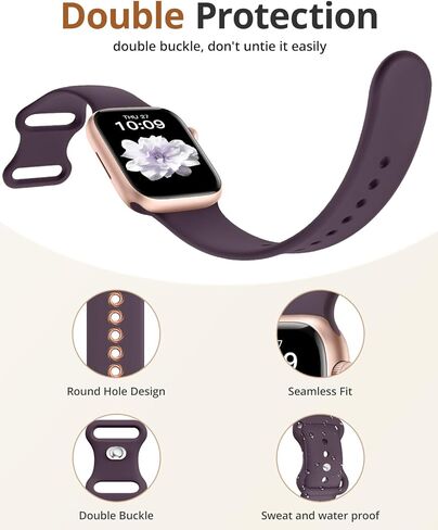 Sunnywoo براءات الاختراع ، فرق رياضية متوفرة مع فرق ساعة Apple للنساء 40 مم 42 مم 42 مم 38 مم ، 44 مم 45 مم 46 مم 49 مم ، وأشرطة مراقبة سيليكون ناعمة لسلسلة iWatch 10/9/8/7/6/5/4/3/2/1 Ultra SE in Kuwait