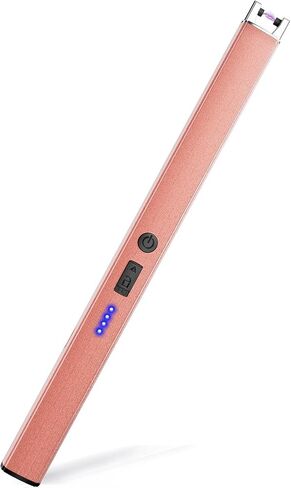 أخف شمعة ولاعة كهربائية مقاومة للرياح مع قفل أمان ، USB Type-C ، ولاعة قابلة للشحن مع عرض LED ، ولاعات مهرجانات Candle BBQ Camping (أسود) in Saudi Arabia