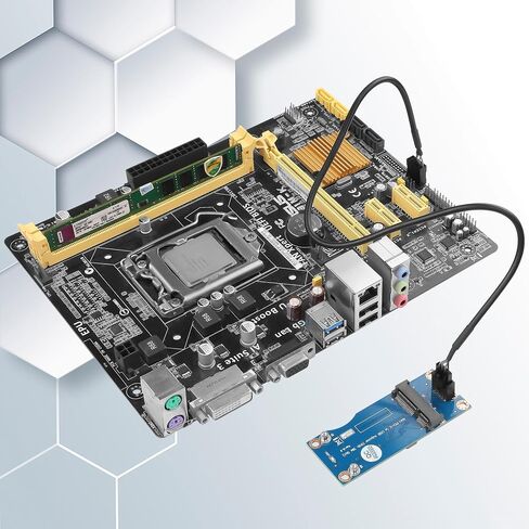 GINTOOYUN Mini PCI-E WWAN/LTE Card to Motherboard USB 9-pin Adapter Mini PCIE 3G/4G Network Card to Motherboard USB 9-pin Test Converter with SIM Slot for WWAN/LTE Cards(Horizontal) (Horizontal) in Kuwait