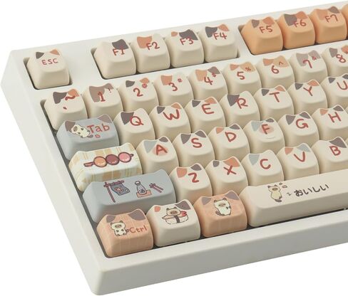 PBT keycaps 142 مفاتيح Keys Keycaps Cute-Seubation Sea Salt Cat Keycaps mao ملفات تعريف مفاتيح مخصصة للكرز gateron mx swithes لوحات المفاتيح الميكانيكية in Kuwait