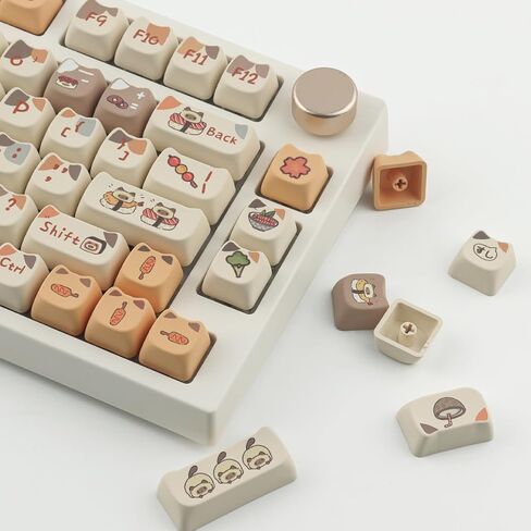 PBT keycaps 142 مفاتيح Keys Keycaps Cute-Seubation Sea Salt Cat Keycaps mao ملفات تعريف مفاتيح مخصصة للكرز gateron mx swithes لوحات المفاتيح الميكانيكية in Kuwait