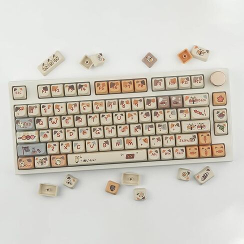 PBT keycaps 142 مفاتيح Keys Keycaps Cute-Seubation Sea Salt Cat Keycaps mao ملفات تعريف مفاتيح مخصصة للكرز gateron mx swithes لوحات المفاتيح الميكانيكية in Kuwait