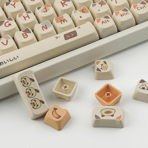 PBT keycaps 142 مفاتيح Keys Keycaps Cute-Seubation Sea Salt Cat Keycaps mao ملفات تعريف مفاتيح مخصصة للكرز gateron mx swithes لوحات المفاتيح الميكانيكية in Kuwait
