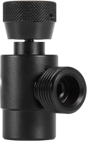 POCREATION Co2 Cylinder Adapter, Soda Maker Cartridge Adapter, Co2 Refill Adapter with Adjustable Valve Pin Compatible with (with Meter-Black) in Kuwait
