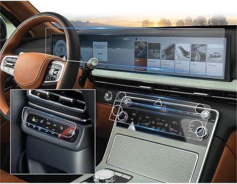واقي شاشة CDEFG لملحقات Genesis 2021 2022 2023 2024 - زجاج مقسى لـ Genesis G80 GV80 2021+ in Kuwait