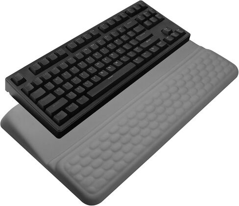 Computer Keyboard Stand with Wrist Rest, Ergonomic Tilted Keyboard Holder - Keyboard Riser with Wrist Pad - Keyboard Tray Support for Office Home - Black in Kuwait