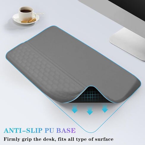 Computer Keyboard Stand with Wrist Rest, Ergonomic Tilted Keyboard Holder - Keyboard Riser with Wrist Pad - Keyboard Tray Support for Office Home - Black in Kuwait
