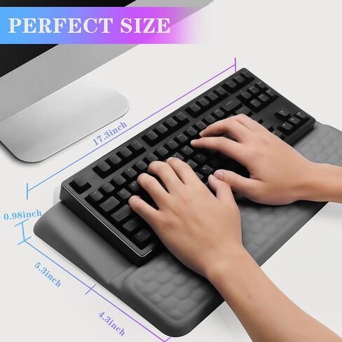 Computer Keyboard Stand with Wrist Rest, Ergonomic Tilted Keyboard Holder - Keyboard Riser with Wrist Pad - Keyboard Tray Support for Office Home - Black in Kuwait