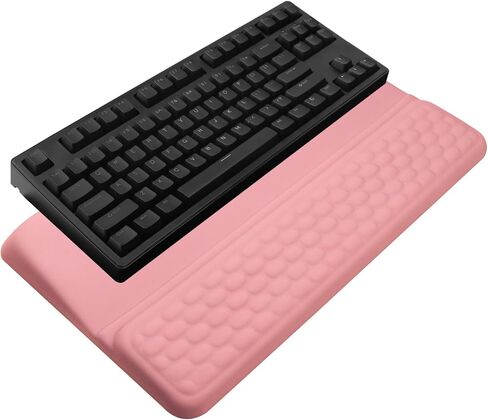Computer Keyboard Stand with Wrist Rest, Ergonomic Tilted Keyboard Holder - Keyboard Riser with Wrist Pad - Keyboard Tray Support for Office Home - Black in Kuwait