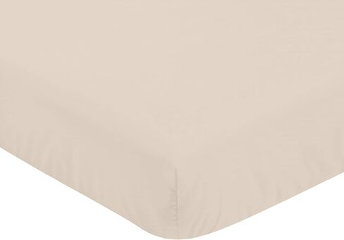 Sweet Jojo Designs Ivory Boho Chic Sun Boy Girl Baby Crib Bedding Set Infant Nursery Room Blanket Fitted Sheet Skirt Diaper Stacker 4pc Cotton Bohemian Shabby Gender Neutral Modern Beige Tufted Fringe in Saudi Arabia