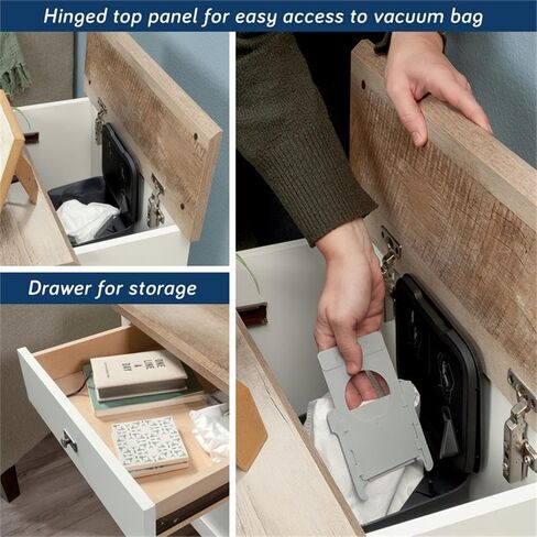 Sauder HomePlus Robot Vacuum Bantry Pantry Cabinet ، باب واحد مع أرفف قابلة للتعديل ، منظم الغسيل ، باللون الأبيض الناعم in Kuwait