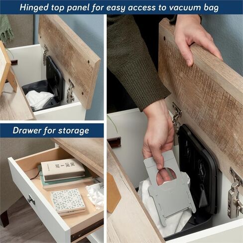 Sauder HomePlus Robot Vacuum Bantry Pantry Cabinet ، باب واحد مع أرفف قابلة للتعديل ، منظم الغسيل ، باللون الأبيض الناعم in Kuwait