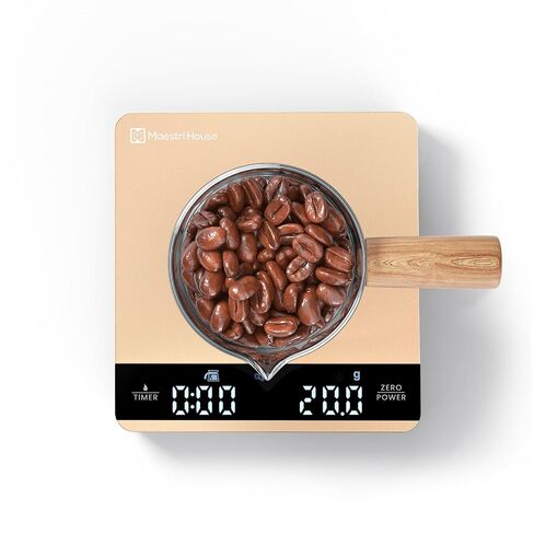 Mini Coffee Scale with Timer, Maestri House Rechargeable Espresso Scale, 2kg/0.1g Accurate Scale for Espresso and Pour-Over Coffee, Portable Digital Kitchen Scale with Automatic Timing-Space Grey in Kuwait