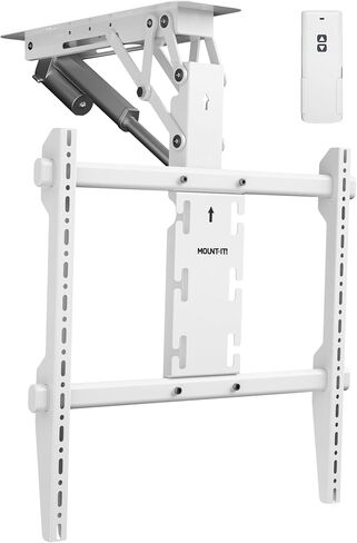 Mount-It! Motorized Ceiling TV Mount – Silent Electric Flip Down TV Mount for 50’’-90’’ Screens, Retractable Drop Down Design, RF Remote, VESA Compatible, 88 lbs Capacity, Black in Kuwait