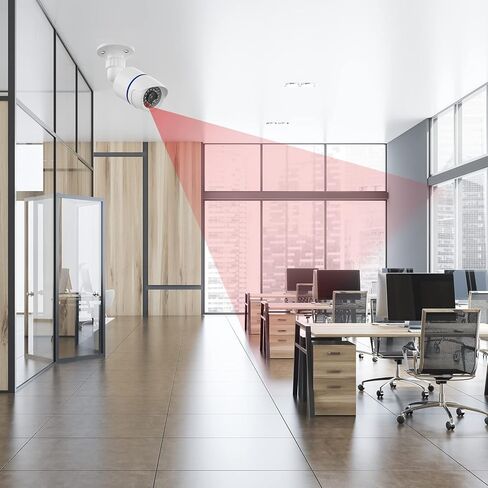 WALI Bullet Dummy Fake Surveillance Security CCTV Dome Camera Indoor Outdoor with One LED Light, Security Alert Sticker Decals (TC-B2), 2 Packs, Black in Kuwait