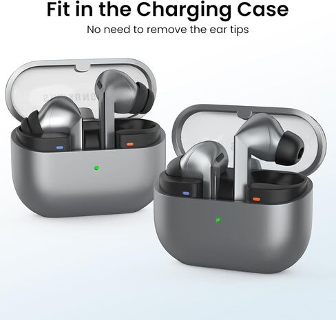 Delidigi 6 أزواج نصائح الأذن لـ Samsung Galaxy Buds3 Pro (2024) ، S/M/L 3 أحجام ذات شفة مزدوجة شفة أذن سماعات الأذن بديلة في حالة متوافقة مع Samsung Galaxy Buds 3 Pro (أسود) in Kuwait