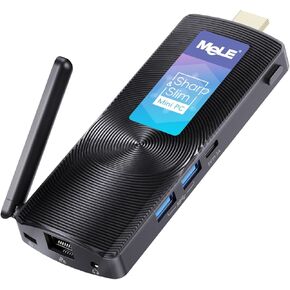 MELE PCG02 MINI MINI PC Stick ، ​​12th N100 Celeron 8GB RAM 256GB التخزين ، سطح المكتب الدقيق للكمبيوتر المكتبي USB-C ، Wi-Fi5 Gigabit Ethernet BT5.1 على Office Office Industrial IOT Media Home