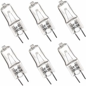 (6pack) لمبة ضوء الجهاز لفرن الميكروويف G8 ، G8 50W لمبة الهالوجين/مصباح الموقد يناسب Ge Kenmore Maytag على ميكروويف نطاق الموقد ، WB25x10019 لمبة استبدال (50W)