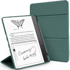 موقف الوقوف لكاتب Kindle (2022/2024 الإصدار) ، غطاء Trifold الجلدي المتميز مع حامل القلم ، متوافق مع كاتب Kindle 10.2 بوصة ، النوم التلقائي/الاستيقاظ ، الأسود